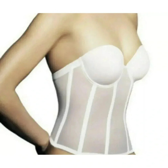 Wacoal Corset Bra Womens Size 36D Style 85014 Longline Strapless Boning Bustier - Picture 1 of 3